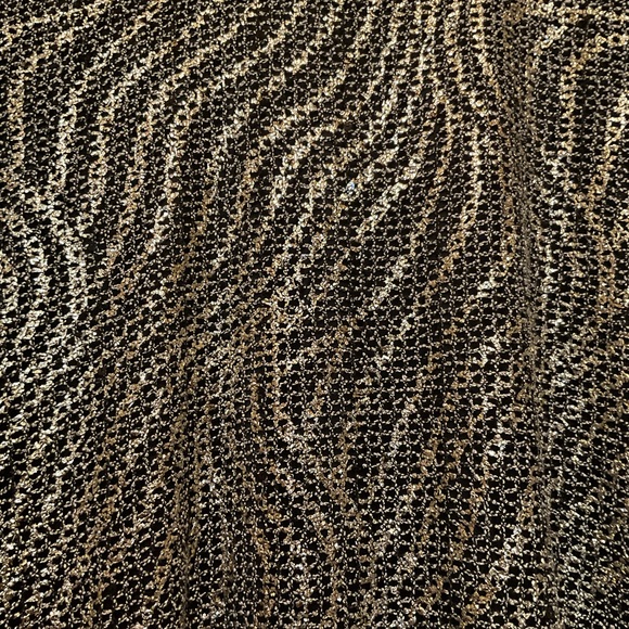 JM Collection Shimmering Black and Silver and Gold Tunic - Picture 3 of 4